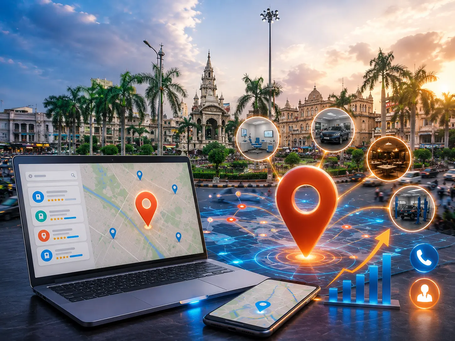 Local SEO Services in Gwalior helping businesses improve Google Maps visibility, connect with nearby customers, increase local search rankings, and drive business growth through digital marketing